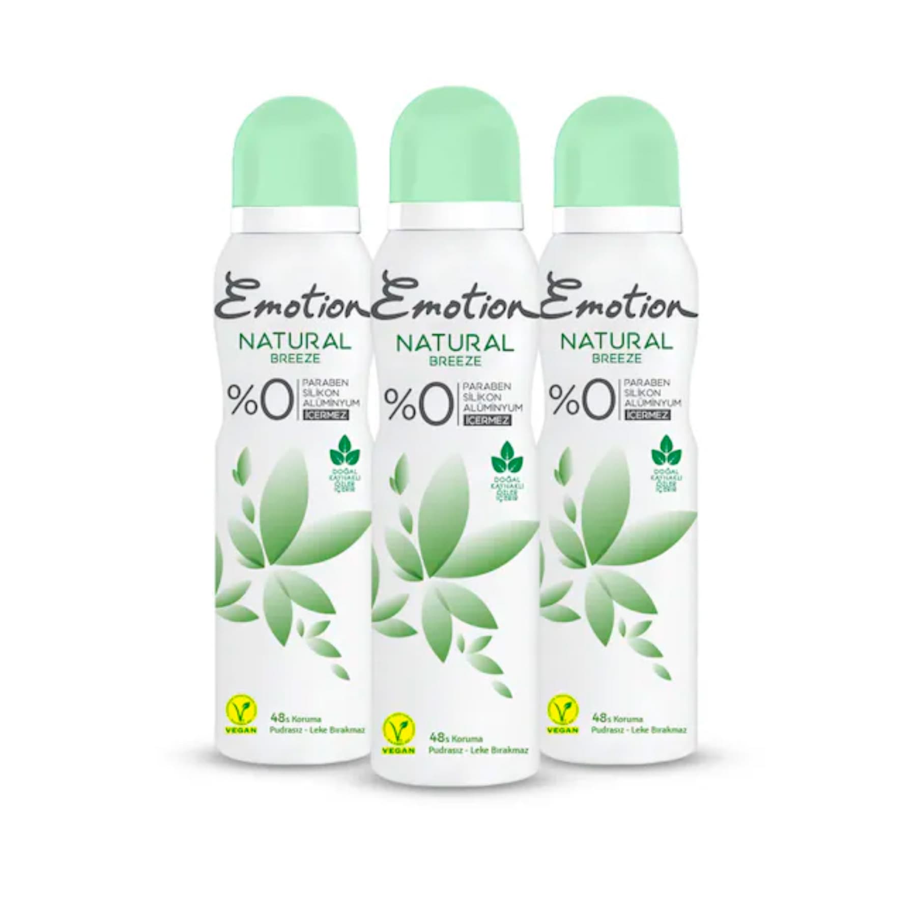 Emotion Natural Breeze Kadın Sprey Deodorant 150 ML x 3 1